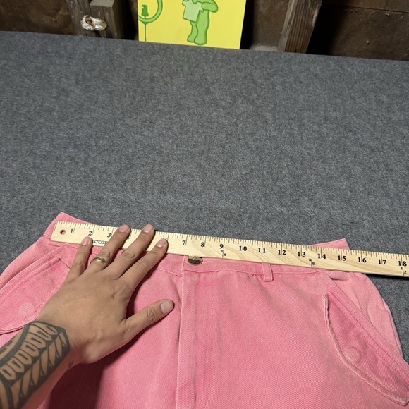 Maniere De Voir Pink Cargo Pants Womens 12 Utility Rave Streetwear Y2K Grunge - Picture 11 of 14